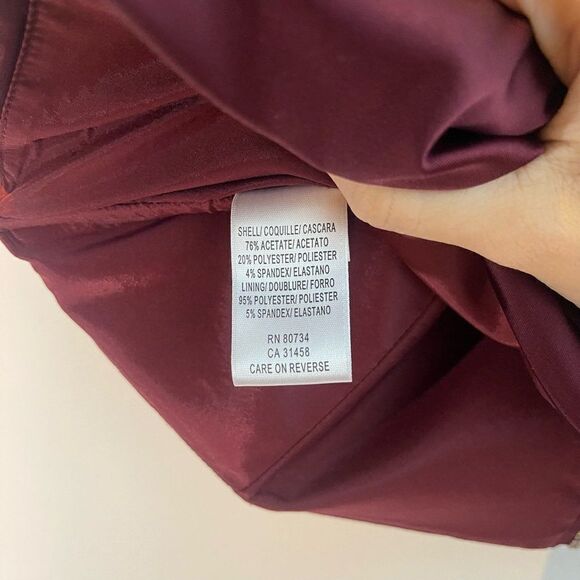 BCBGmaxazria Y2k Wine/Burgundy Sateen Corset Top - Small - Picture 7 of 8